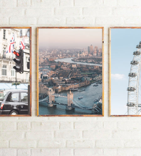 London Photography Room Simple Wall Decor 3 Print Set by WinsterCreations™ Official Store