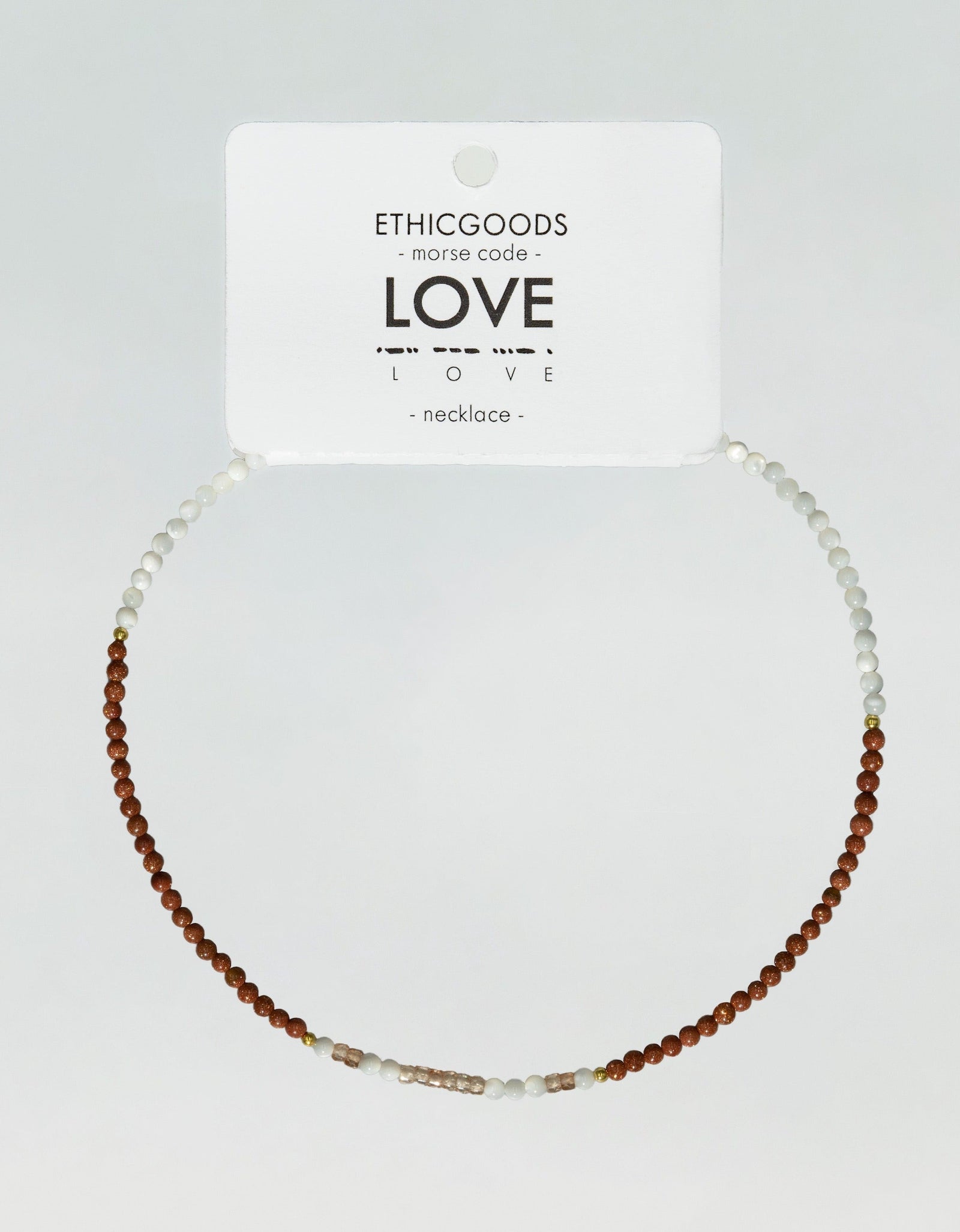 Morse Code Necklace: LOVE by ETHICGOODS