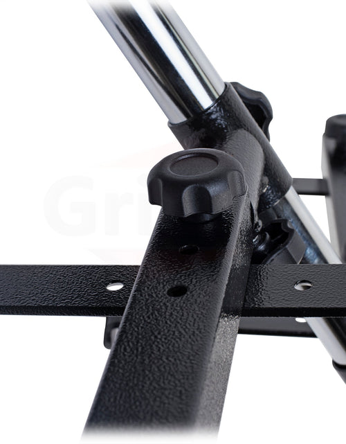 Load image into Gallery viewer, Double DJ Laptop Stand by FAT TOAD - 2 Tier PC Table Holder - Portable Computer Clamp Equipment Rack with Duel Mounts for Studio Mixers, Controllers by GeekStands.com
