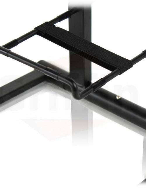 Load image into Gallery viewer, Folding DJ Laptop Stand with Sub-tray Shelf by FAT TOAD - Pro Audio Computer Table Top Rack Stand Mount for iPads, Mixer Controller &amp; Tablets PC Gear by GeekStands.com
