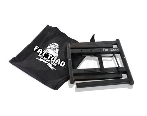 Load image into Gallery viewer, Folding DJ Laptop Stand with Sub-tray Shelf by FAT TOAD - Pro Audio Computer Table Top Rack Stand Mount for iPads, Mixer Controller &amp; Tablets PC Gear by GeekStands.com
