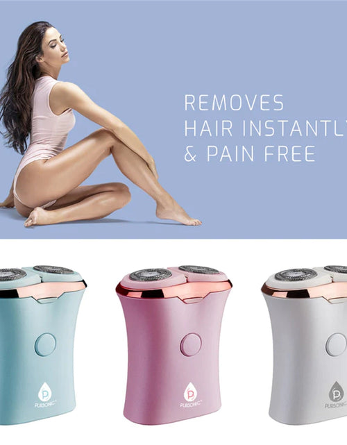 Load image into Gallery viewer, Rechargeable USB Ladies Shaver, Removes Hair Instantly &amp; Pain Free by Pursonic
