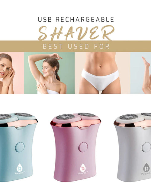Load image into Gallery viewer, Rechargeable USB Ladies Shaver, Removes Hair Instantly &amp; Pain Free by Pursonic
