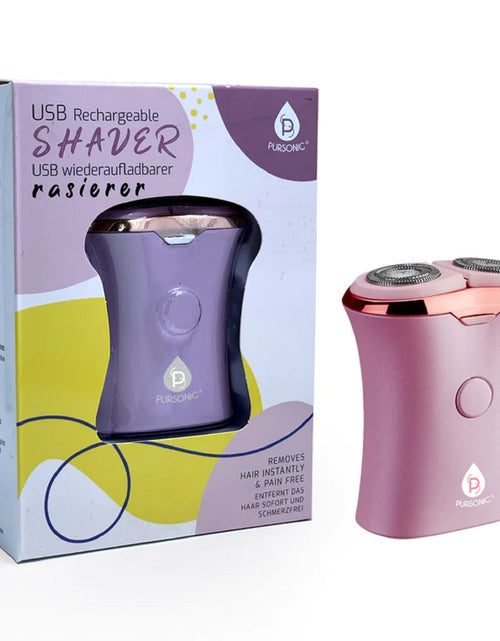 Load image into Gallery viewer, Rechargeable USB Ladies Shaver, Removes Hair Instantly &amp; Pain Free by Pursonic

