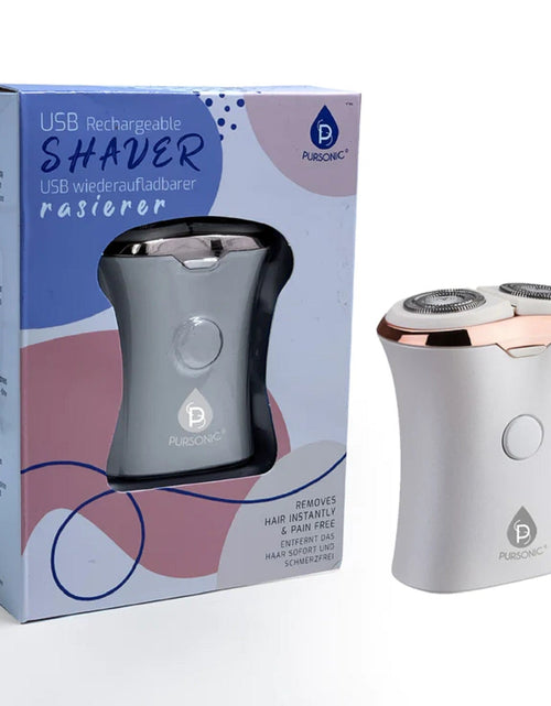Load image into Gallery viewer, Rechargeable USB Ladies Shaver, Removes Hair Instantly &amp; Pain Free by Pursonic
