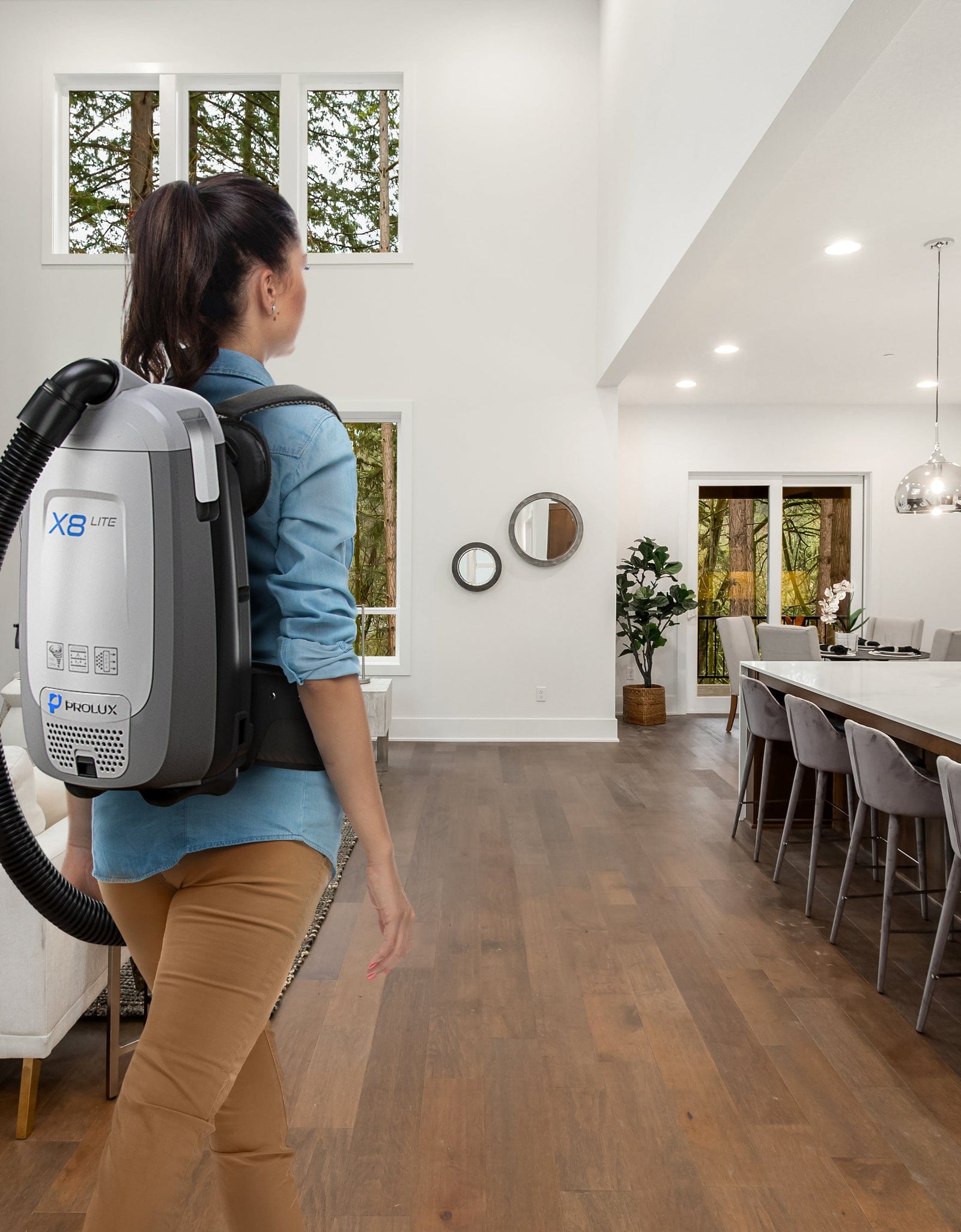 Prolux X8 Lite Backpack Vacuum w/ Premium Tool Kit for Light Commercial Use by Prolux Cleaners