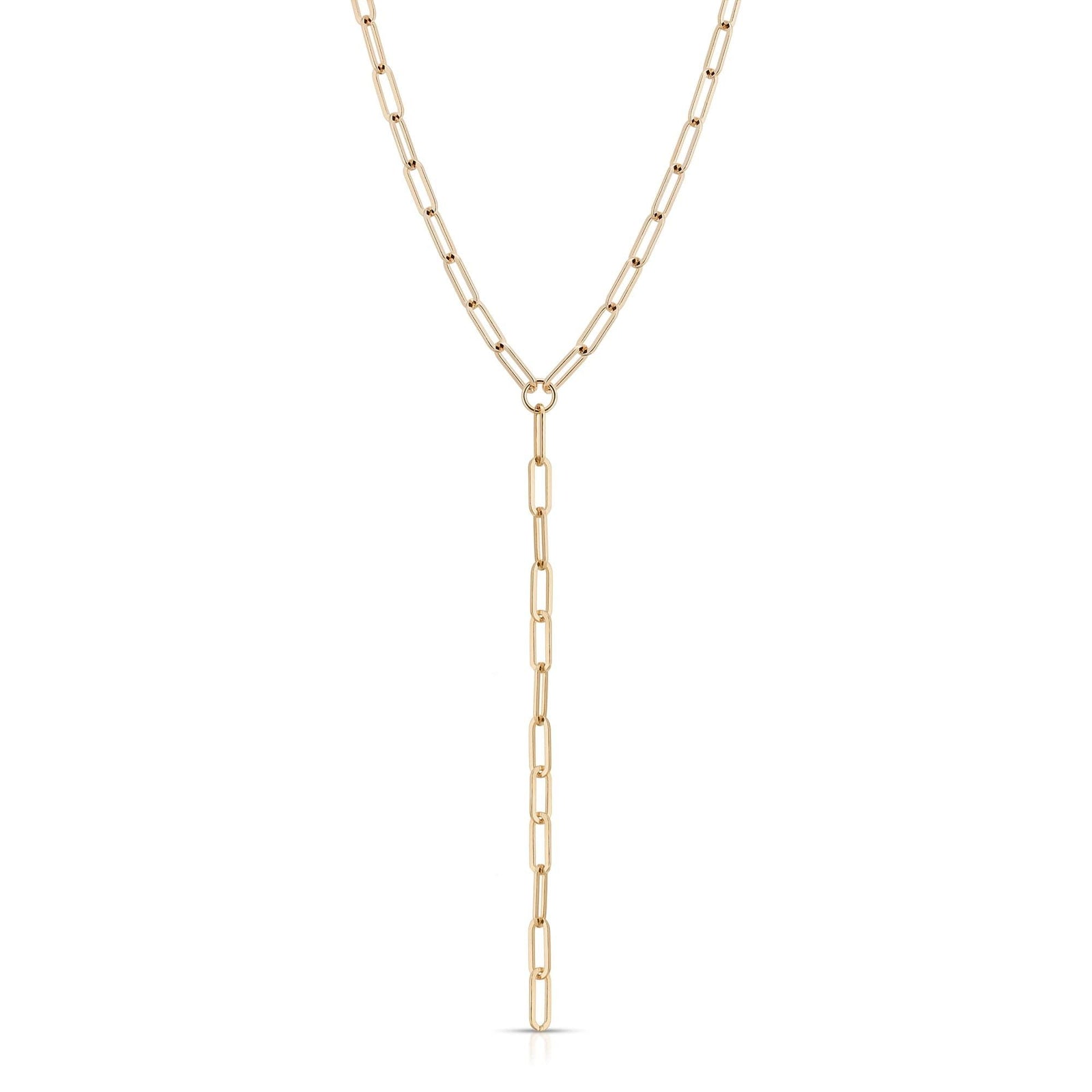 Large Elongated Link Lariat by eklexic jewelry