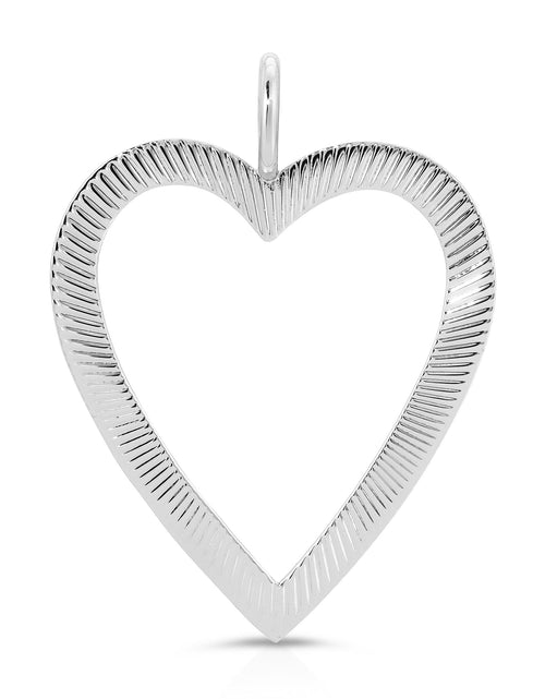 Load image into Gallery viewer, Large Haze Open Heart Pendant by eklexic jewelry
