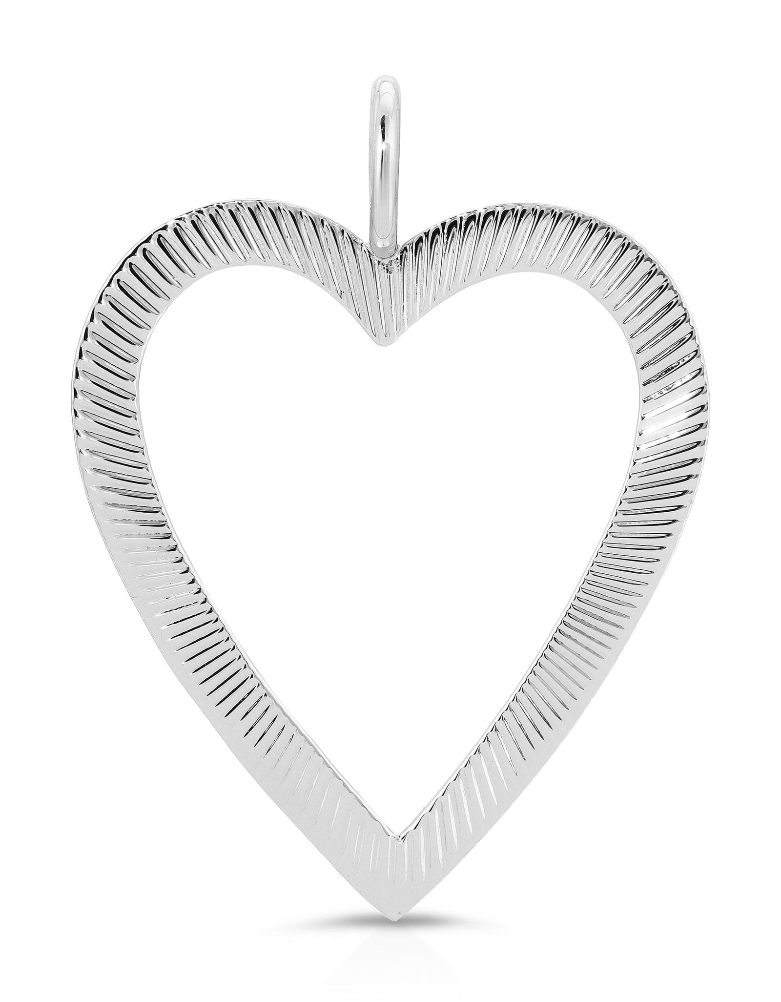 Large Haze Open Heart Pendant by eklexic jewelry