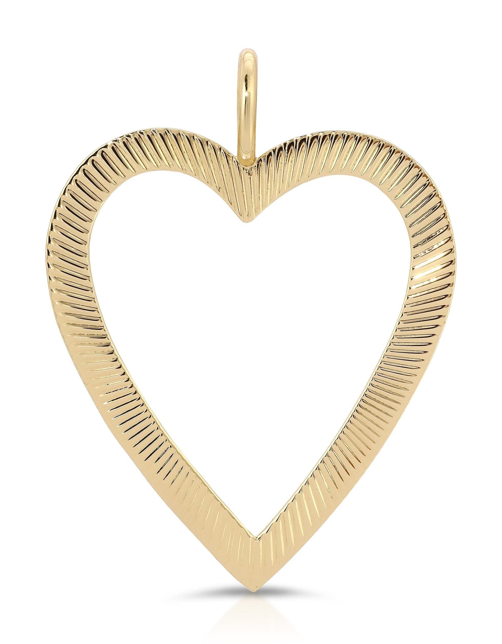 Large Haze Open Heart Pendant by eklexic jewelry