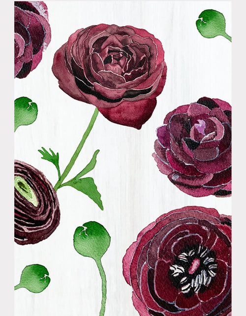 Load image into Gallery viewer, Art Print:  Black Ranunculus on Snow by India &amp; Purry
