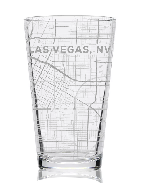 Load image into Gallery viewer, CITY STREET MAP Pint Glasses by LumEngrave
