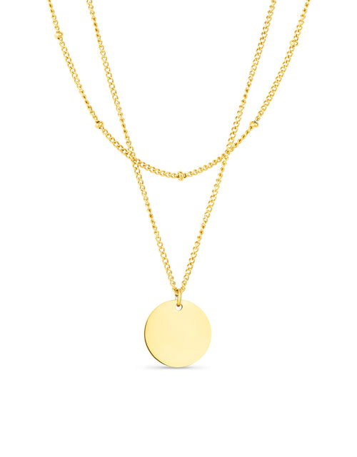 Load image into Gallery viewer, Arvo Layered Disc Necklace - Gold by Arvo

