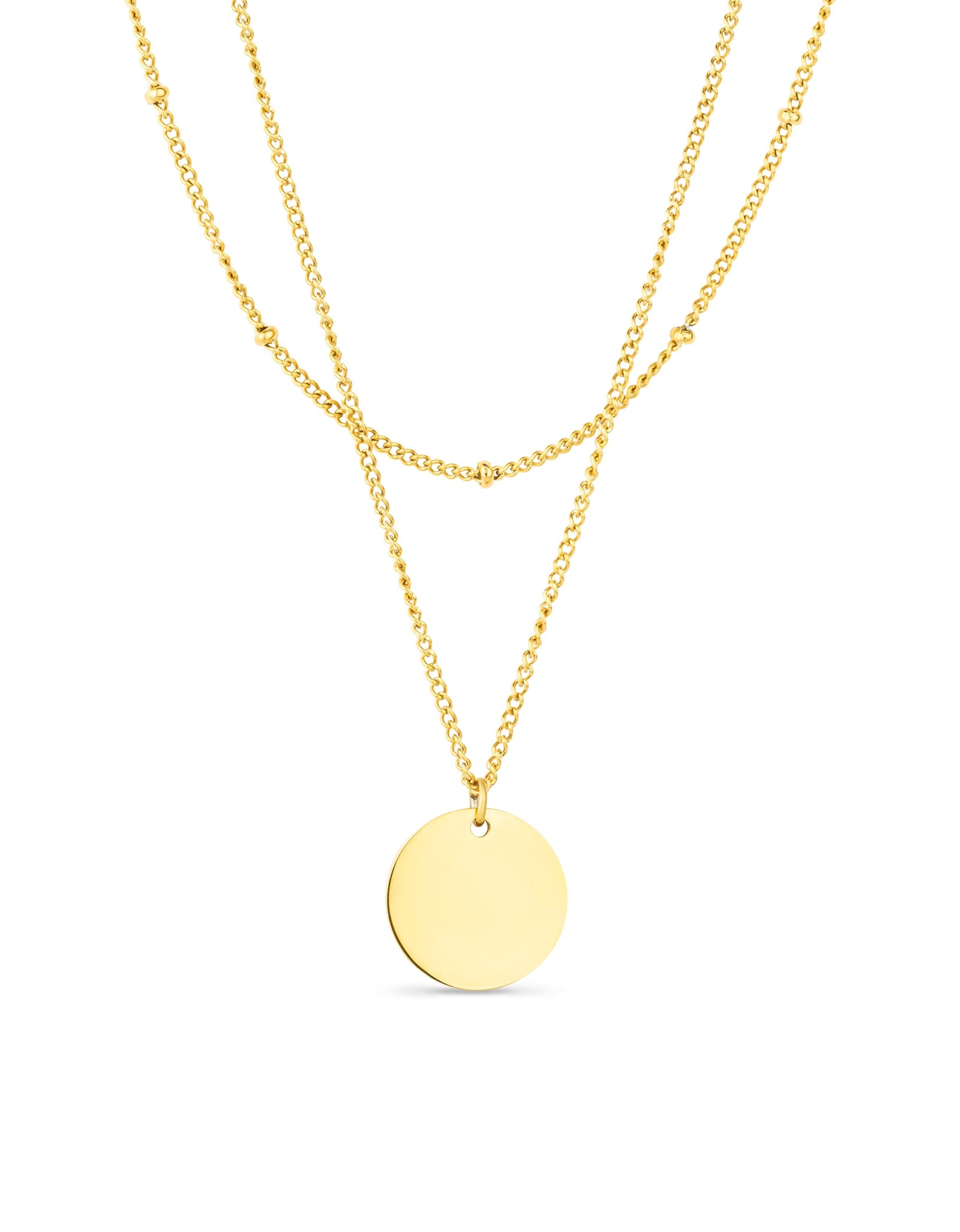 Arvo Layered Disc Necklace - Gold by Arvo