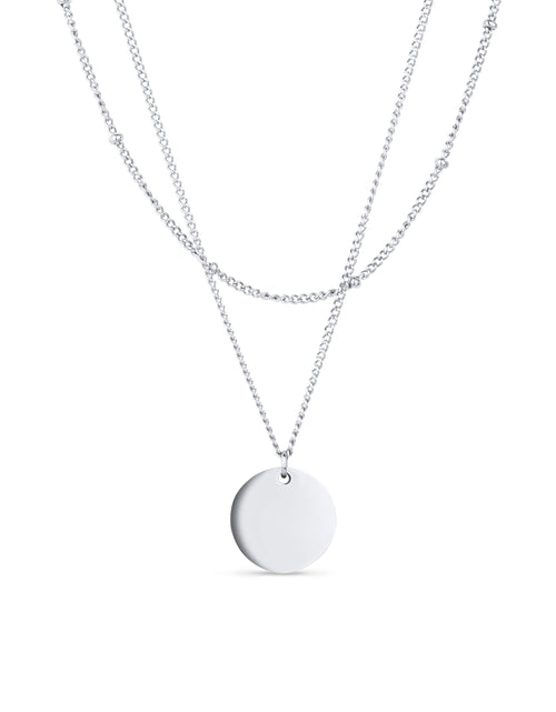 Load image into Gallery viewer, Arvo Layered Disc Necklace - Stainless by Arvo
