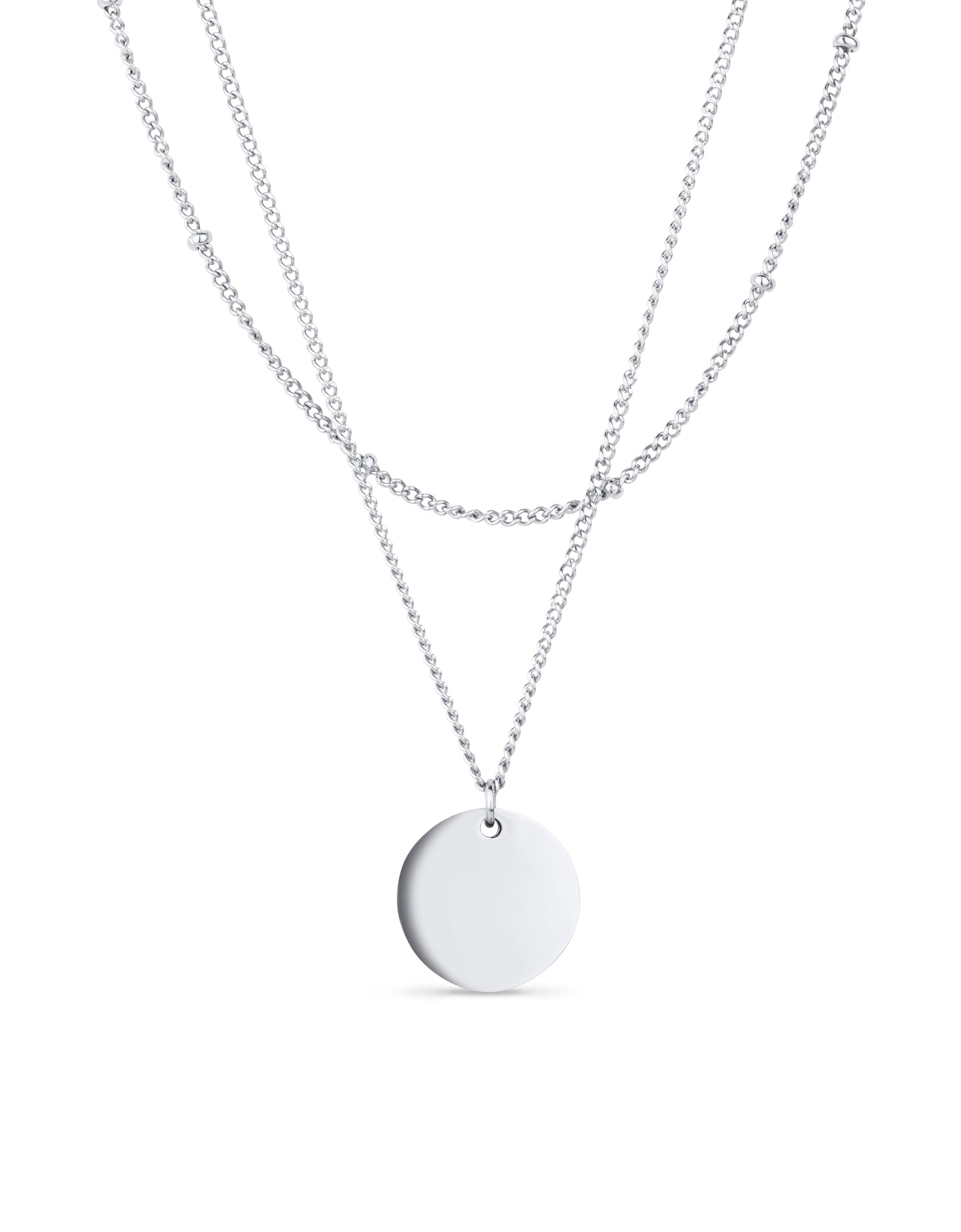 Arvo Layered Disc Necklace - Stainless by Arvo