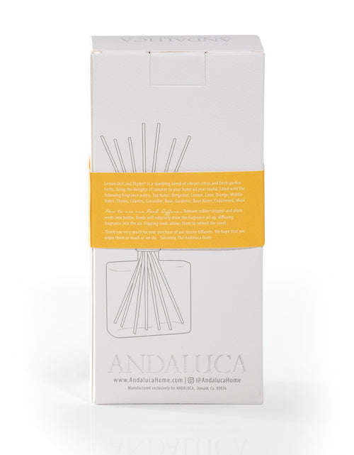 Load image into Gallery viewer, Lemon Zest &amp; Thyme Reed Diffuser by Andaluca Home
