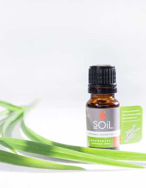 Load image into Gallery viewer, Organic Lemongrass Essential Oil (Cymbopogon Citratus) 10ml by SOiL Organic Aromatherapy and Skincare
