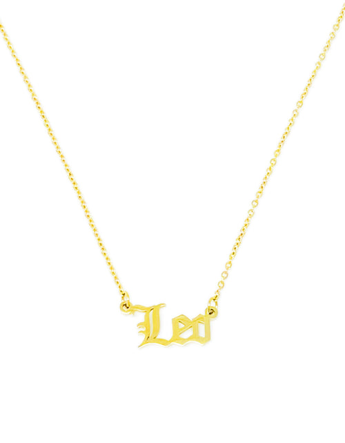 Load image into Gallery viewer, Old English Zodiac Necklace by Ellisonyoung.com
