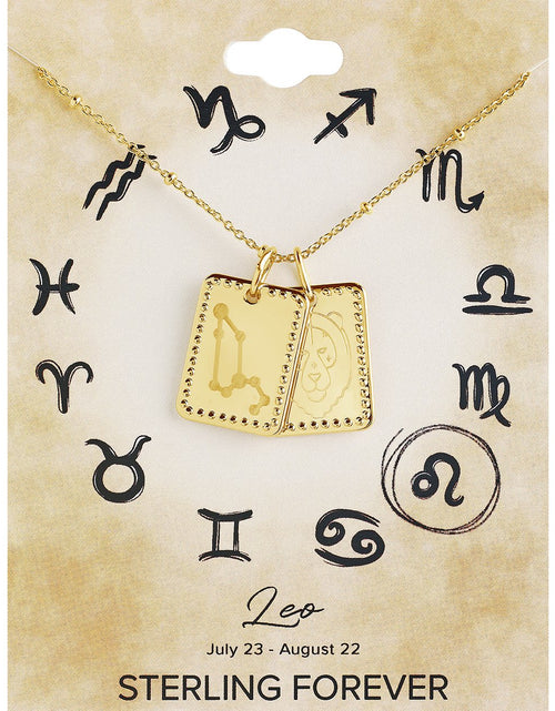 Load image into Gallery viewer, Zodiac Tag Necklace by Sterling Forever

