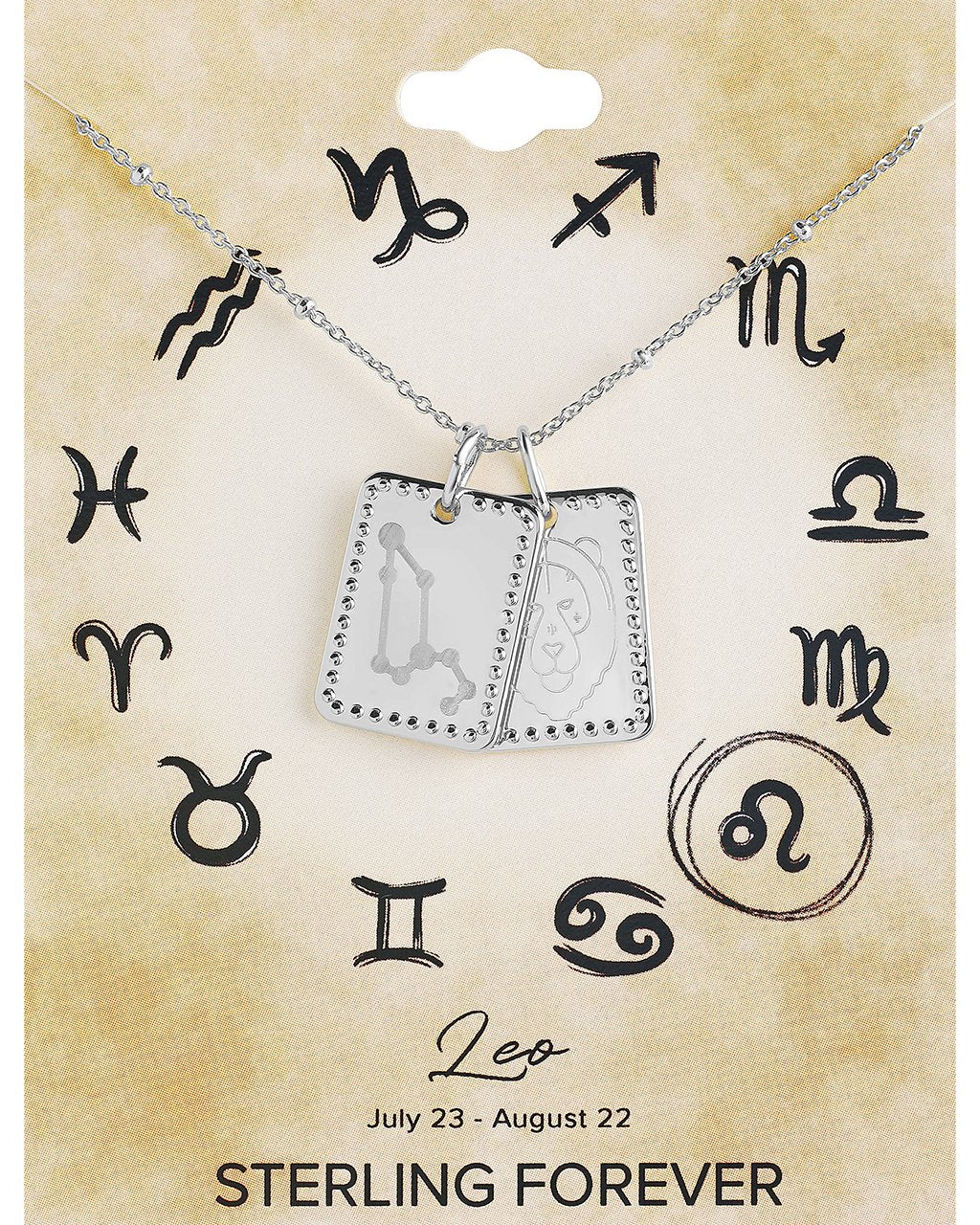 Zodiac Tag Necklace by Sterling Forever