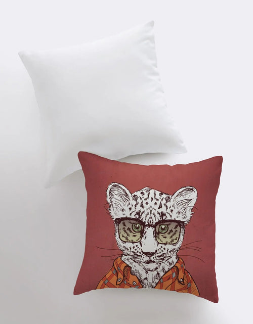 Load image into Gallery viewer, Leopard Hipster | Pillow Cover | Throw Pillow | Home Decor | Designer Pillows Online | Design Accents Pillows | Home Accent Pillows | Gift by UniikPillows
