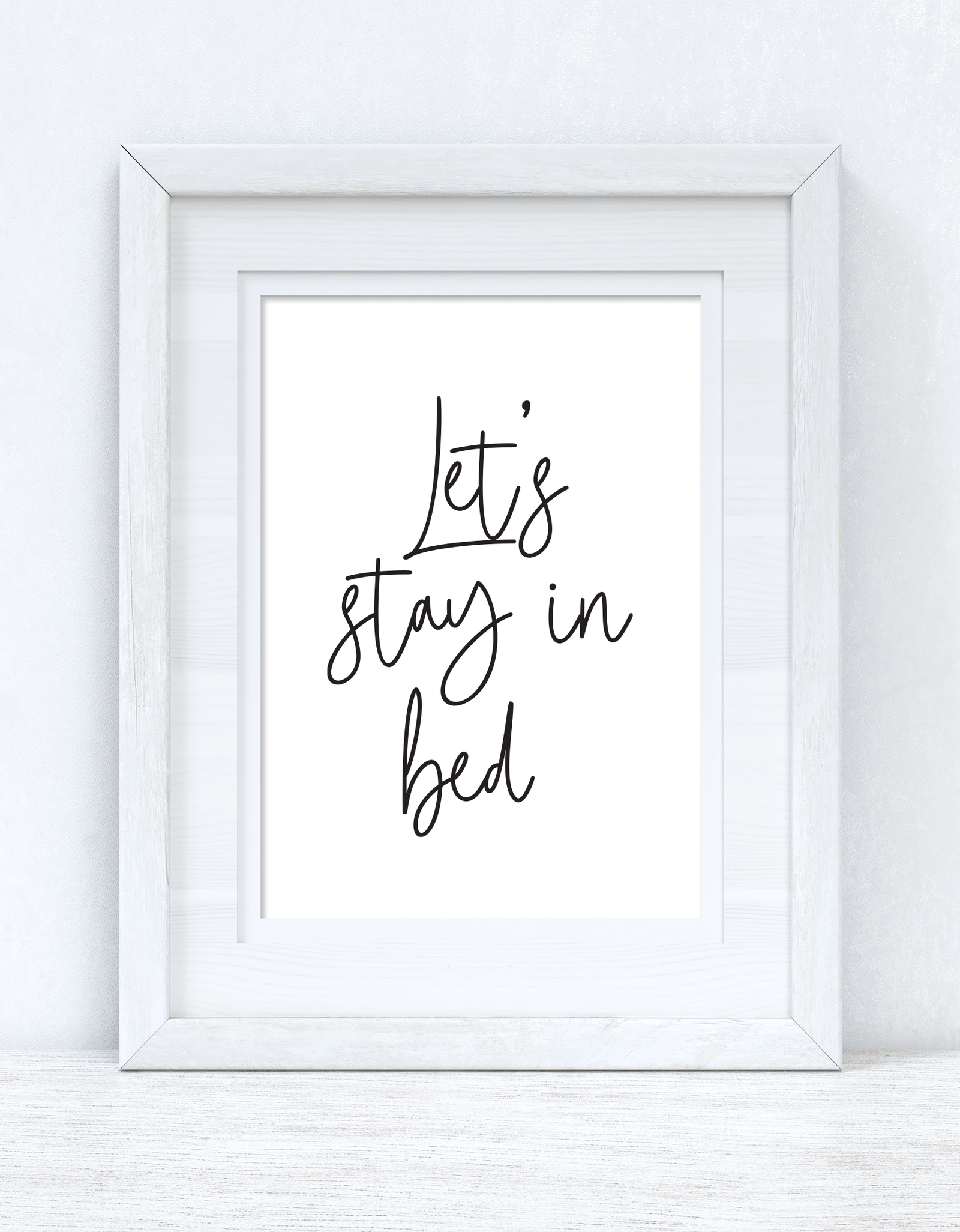 Let's Stay In Bed Autumn Bedroom Seasonal Wall Home Decor Print by WinsterCreations™ Official Store