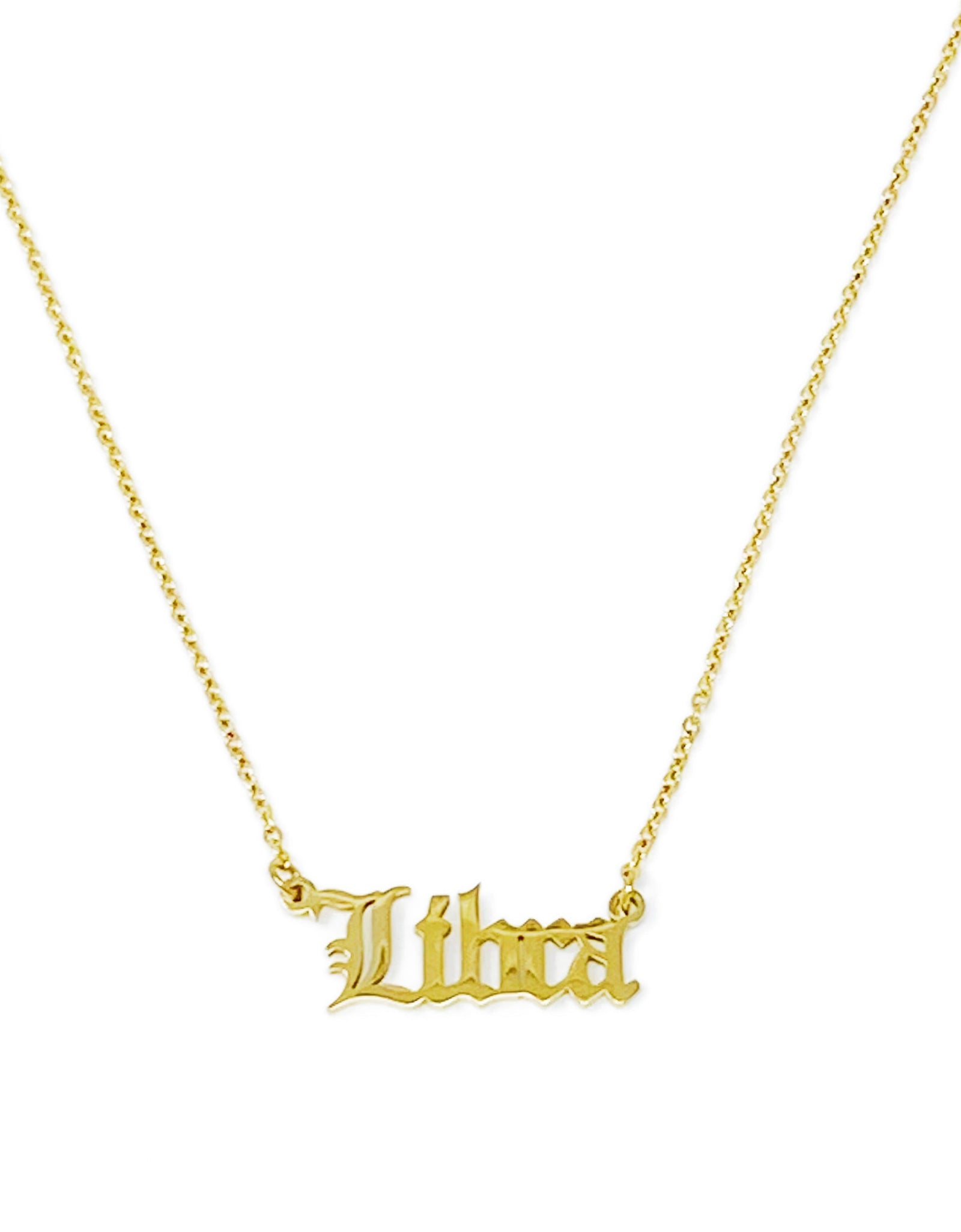 Old English Zodiac Necklace by Ellisonyoung.com