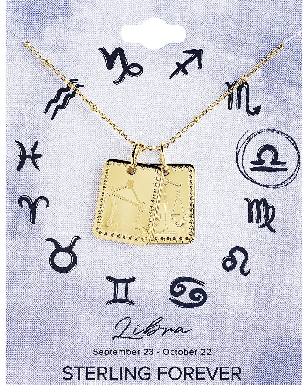 Zodiac Tag Necklace by Sterling Forever