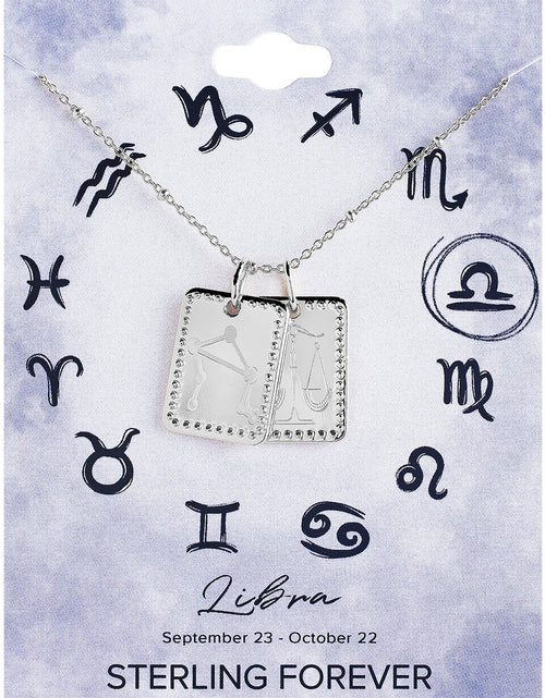 Load image into Gallery viewer, Zodiac Tag Necklace by Sterling Forever
