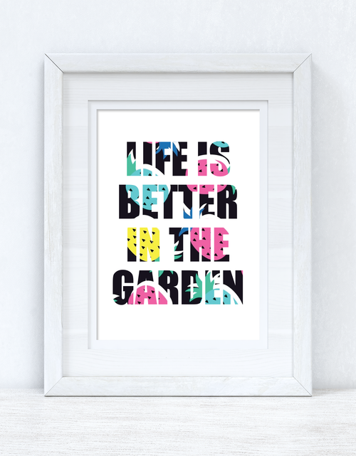 Load image into Gallery viewer, Life Is Better in The Garden Pineapples Summer Seasonal Wall Home Decor Print by WinsterCreations™ Official Store
