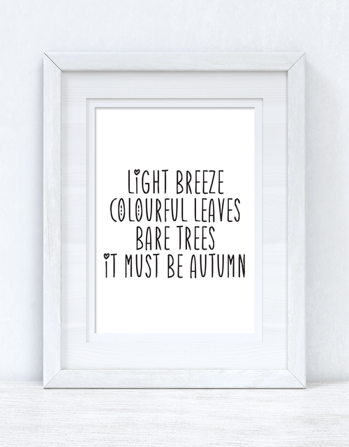 Load image into Gallery viewer, Light Breeze Colourful Leaves Autumn Seasonal Wall Home Decor Print by WinsterCreations™ Official Store
