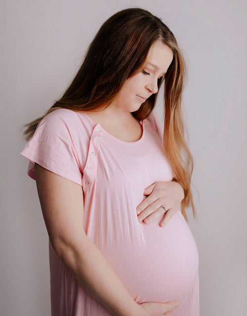 Load image into Gallery viewer, Light Pink Labor and Delivery Nursing Hospital Gown by Three Little Tots
