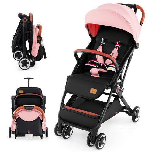 Load image into Gallery viewer, Lightweight Aluminium Frame Baby Stroller with Net-Pink
