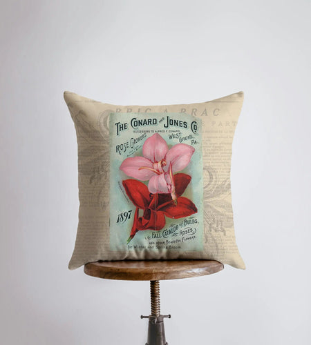 Lily Flower | Lily Flowers | Pillow Cover | Floral | Vintage | Farmhouse Decor | Home Decor | Throw Pillow | Pillow | Gift for her by UniikPillows
