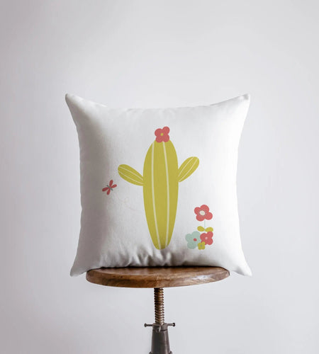 Lime Green Cactus | Pillow Cover | Good Vibes Only | Cactus Pillow | Positive Vibes | South Western | Succulent Pillow | Cactus Pillow Case by UniikPillows