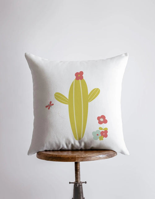 Load image into Gallery viewer, Lime Green Cactus | Pillow Cover | Good Vibes Only | Cactus Pillow | Positive Vibes | South Western | Succulent Pillow | Cactus Pillow Case by UniikPillows
