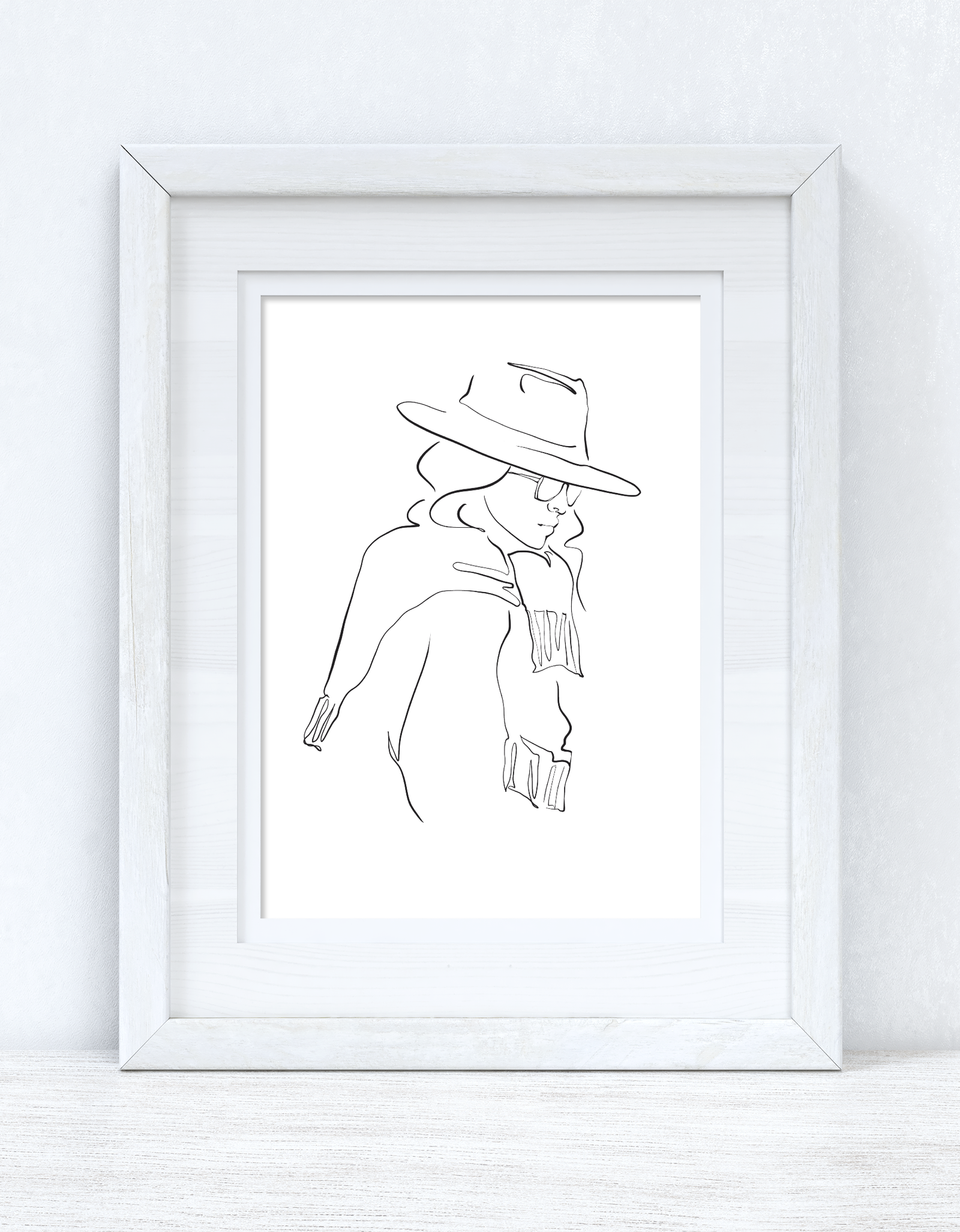 Line Work Woman City Simple Home Bedroom Dressing Room Wall Decor Print by WinsterCreations™ Official Store