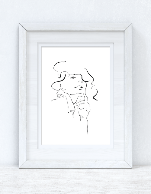 Load image into Gallery viewer, Line Work Woman Face Simple Home Bedroom Dressing Room Wall Decor Print by WinsterCreations™ Official Store
