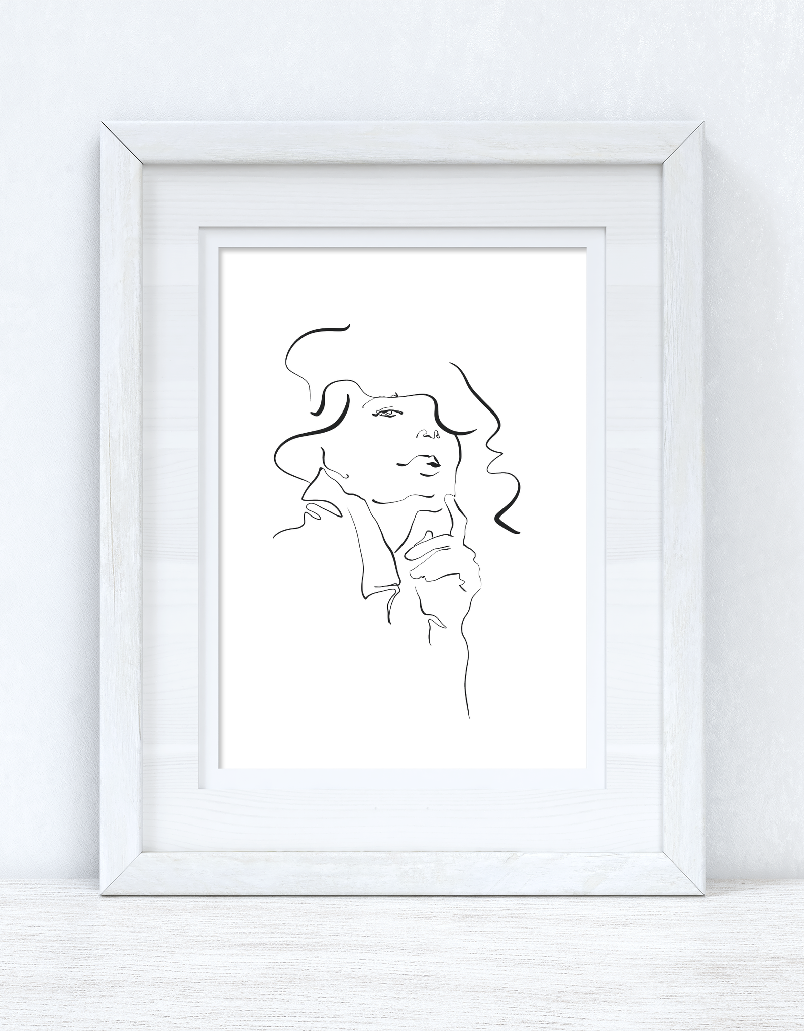 Line Work Woman Face Simple Home Bedroom Dressing Room Wall Decor Print by WinsterCreations™ Official Store