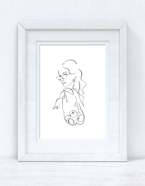 Load image into Gallery viewer, Line Work Woman Fruit Simple Home Bedroom Dressing Room Wall Decor Print by WinsterCreations™ Official Store
