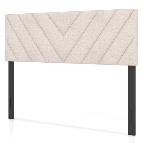 Load image into Gallery viewer, Linen Upholstered Headboard for Full and Queen Size Bed Frames-Beige
