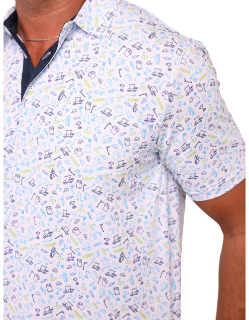 Load image into Gallery viewer, Links Print Polo
