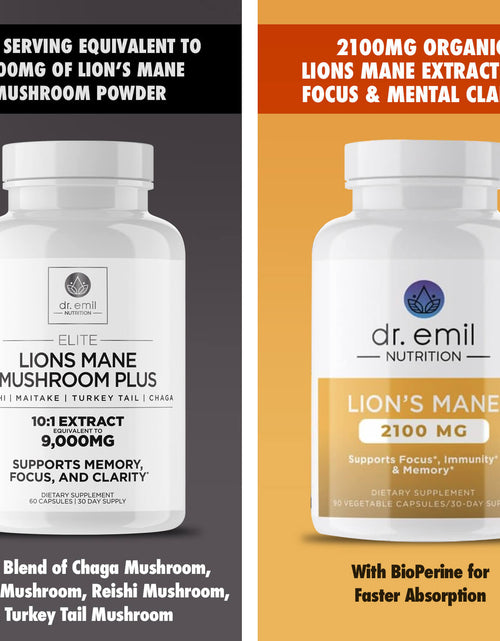 Load image into Gallery viewer, Lions Mane Mushroom Capsules by Dr Emil Nutrition
