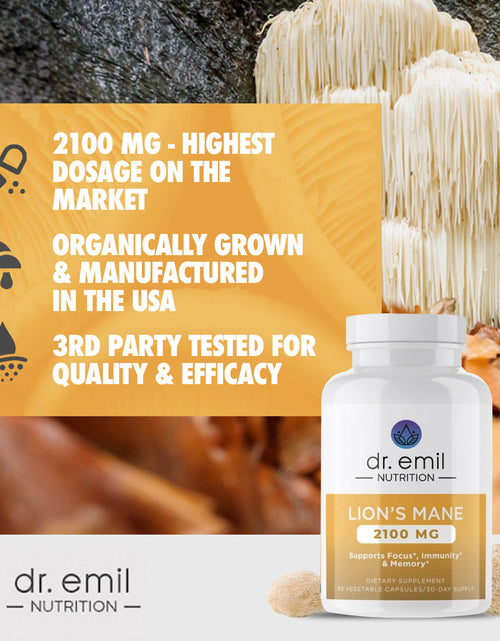 Load image into Gallery viewer, Lions Mane Mushroom Capsules by Dr Emil Nutrition
