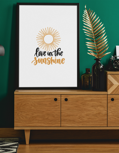 Load image into Gallery viewer, Live In The Sunshine 2022 Boho Hippie Simple Home Wall Decor Print by WinsterCreations™ Official Store

