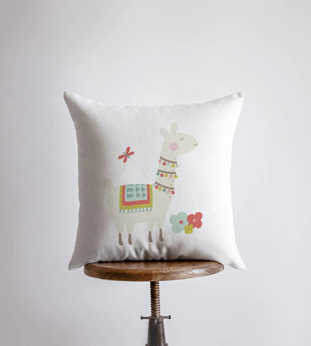 Llama with Necklace | Alpaca Pillow | Good Vibes Only | Cactus Pillow | Positive Vibes |South West | Lumbar Pillow | Llama Pillow Case by UniikPillows