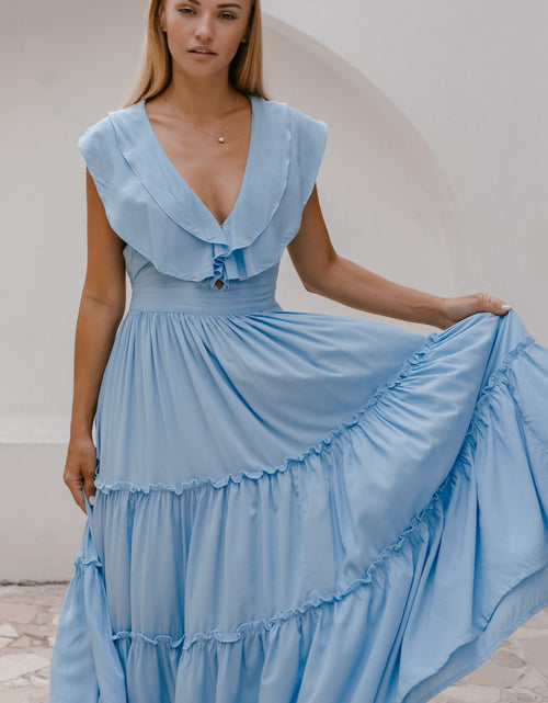 Load image into Gallery viewer, Looking Back Ruffle Midi Dress by ELF
