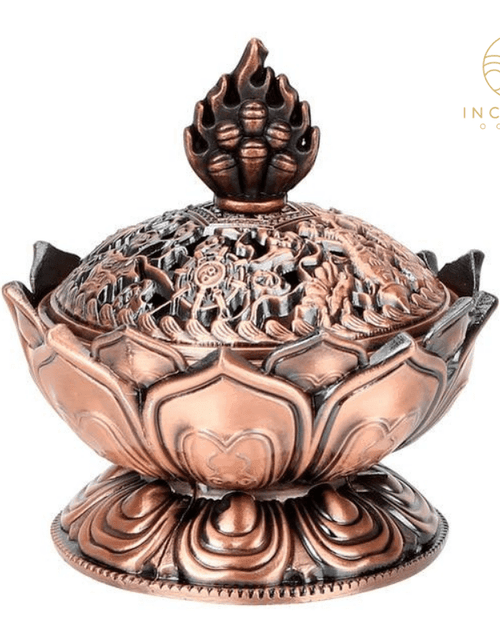 Load image into Gallery viewer, Lotus Flower Sandalwood Censer Incense Holder by incenseocean
