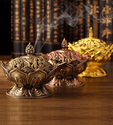 Lotus Flower Sandalwood Censer Incense Holder by incenseocean